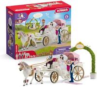 Schleich Juguete Carruaje de Boda 42641 - Pareja nupcial, Hannah, caballo, accesorios, 106 piezas