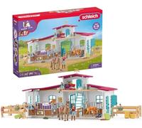 Schleich Horse Club 42567 - Centro de Equitación Lakeside, 115 Piezas - Establo y 3 Caballos - Animales de Juguete Coleccionables - Set de Caballos - Juguetes para Niños de 5 Años o Más