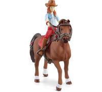 Schleich Horse Club | Hannah & Cayenne 42539 | 10 Piezas | +5 años | Figura niña articulada con caballo & accesorios de equitación | Set caballos schleich | Juguete caballos desde 5 años | exclu