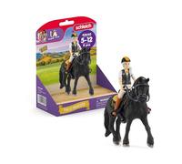Schleich Horse Club | Tori & Princess 42640 | 11 Piezas | +5 años | Figura niña articulada con caballo, silla, brida & manta de montar | Set de juego ecuestre realista | Regalo para niños | Jug