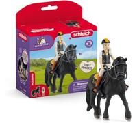 schleich HORSE CLUB | Tori & Princess 42640 | Figura niña articulada con caballo, silla, brida & manta de montar | Set de juego ecuestre realista | Regalo para niños | Juguete desde 5 años | 11 piezas
