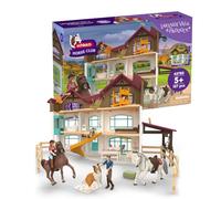 Schleich Horse Club | Villa y Paddock Junto al Lago 42785 | 157 Piezas | Set de juego a partir de 6 años | set con figuras, múltiples funciones y numerosos accesorios | juguete de caballo realista