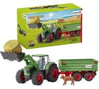 Schleich Mundo Rural Tractor Con Remolque 42379 Granja Agricultor Animales