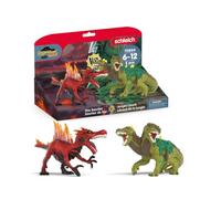 Schleich Figura de juguete Saurio de Fuego vs Lagarto de la Jungla 70834 – Set 2 piezas, detalladas