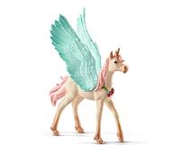Schleich Decorado Unicornio Pegasus Foal Figura Juguete para Niños Y Niñas 5-12