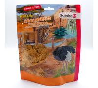 Schleich Vida Silvestre Bolsa 2 Animales, León Y Avestruz - Serie 1 - 87673