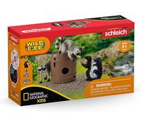 Schleich Wild Life Juegos Gracioso Con La Tuercas 42532 Mapache, Mofeta