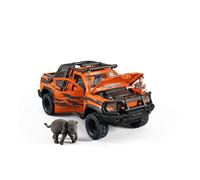 Schleich Wild Life | Vehículo de Aventura en la Selva 42720 | 37 Piezas | Set con todoterreno, guardabosques, elefante y accesorios | figuras de animales y juego para niños desde 3 años
