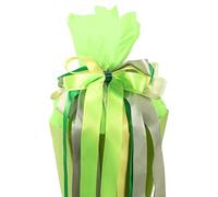 Schleife Schultüte, Zuckertüten Schleife, Schultütenschleife für Mädchen Junge Deko Schulanfang Einschulung Deko, fertig gebunden ca. 60 x 20 cm (Green)