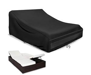 Schleuder Funda para tumbona, 2 personas, 200x120x90 cm, cubierta 420D, doble tumbona, exterior, impermeable, relax, funda protectora resistente al viento, resistente a los rayos UV