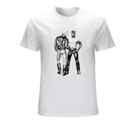 Schloss Gay Cops Tom of Finland Tof Mens T-Shirt Casual Cotton Tees Black Tops 3XL
