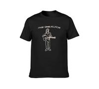 Schloss John Mellencamp Call Me Guitar Mens T-Shirt Casual Cotton Tees Black Tops L