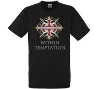 Schloss Within Temptation Mens T-Shirt Casual Cotton Tees Black Tops M