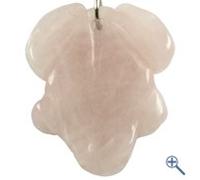 schlsselanhnger Rana/krte de cuarzo rosa - schlsselbundanhnger de auténtica piedra preciosa, Glcks Amuleto Fuerza Animales Fuerza objeto Fuerza piedra