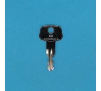 SCHLUESSELBUDE.DE SB Llave de repuesto para sistemas Montblanc de 2 dígitos número 25, llave mecánica, latón, encendido y encendido, contacto de acero de aleación, control táctil, 1 unidad