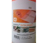 Schlüter Ditra Drain Drainagematte 4mm Carril de Disociación 25m Sellado