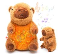 Schlummer Nutria, 30 cm de peluche respirable, Capibara, peluche Capybara con latido del corazón y música, cosas de Capybara para regalos de bebé, juguete para dormir
