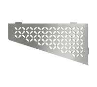 Schluter Systems Quadrilat - Estante esquinero - E - Diseño Floral - Acero Inoxidable Cepillado (SES3D5EB) - Accesorio de Ducha Kerdi-Line
