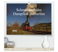 Schmalspurbahn Dampflok Bieberlies (hochwertiger Premium Wandkalender 2026 DIN A2 quer), Kunstdruck in Hochglanz: Dampflokomotive Nr. 60 Bieberlies ... Museums-Eisenbahn) in Herscheid-Hüinghausen.