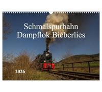 Schmalspurbahn Dampflok Bieberlies (Wandkalender 2026 DIN A3 quer), CALVENDO Monatskalender: Dampflokomotive Nr. 60 Bieberlies der MME (Märkische Museums-Eisenbahn) in Herscheid-Hüinghausen.