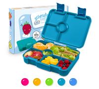 schmatzfatz by Lite Fiambrera 6 compartimentos 20,8 x 4,5 x 15 cm (ancho x alto x fondo) Sin BPA Tritán superligero