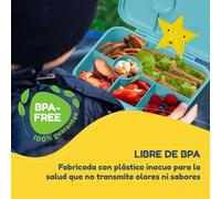 schmatzfatz by Lite Fiambrera 6 compartimentos 20,8 x 4,5 x 15 cm (ancho x alto x fondo) Sin BPA Tritán superligero Klarstein