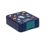 schmatzfatz easy - Fiambrera infantil, caja bento con compartimentos variables, táper (Marino)