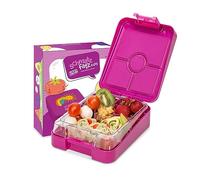 schmatzfatz easy - Fiambrera infantil, caja bento con compartimentos variables, táper (Morado)