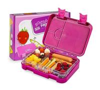 schmatzfatz Fiambrera Infantil con Compartimentos, Tupper Niños Colegio, Taper Infantil de Colores, Loncheras para Niños con Secciones sin BPA y a Prueba de Fugas, Apta para Lavavajillas