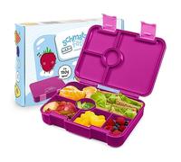 schmatzfatz Fiambrera para niños con compartimentos, sin bisfenol A, caja de almuerzo infantil, caja Bento perfecta para la escuela, la guardería y las excursiones (Lila)