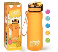 schmatzfatz Klarstein Botella Agua para Mantenerla Fría, Botellas de Agua para Adultos sin BPA, Cantimplora Gimnasio para Mujeres y Hombres, Botella de Agua sin Pajita con Cierre Anti Goteo, Naranja