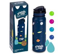 schmatzfatz Klarstein Botella Agua Termica Niños Antigoteo para Agua Fría y Caliente, Botellas de Agua Niño y Niña sin BPA, Botella Metálica para Niños y Niñas, Termo Agua Water Bottle