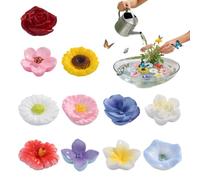 Schmetterlingsfutterstation - 3 cm Harz Schwimmende Blumen Set, wetterfest dekorativ Garten Pool Dekoration, langlebig charmantes Outdoor Zubehör | farbenfrohes Teich Ornament für Balkon Terrasse mit