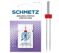 SCHMETZ - Aguja para máquinas de coser | 1 Aguja Gemela Stretch 2,5/75 | 130/705 H-S ZWI NE 2,5 | Indicada para todas las máquinas de coser domésticas que cuenten con función zigzag