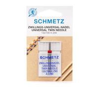 SCHMETZ | 1 Aguja para máquinas de coser | Gemela Universal | 130/705 H ZWI 2.0 | Grosor 80/12 | Adecuadas para todas las máquinas de coser domésticas habituales