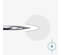 SCHMETZ | 10 agujas para máquina de coser | Pistón redondo | 287 WH/1738 | Grosor de la aguja 80/12 | Nota: Compruebe el sistema de agujas recomendado en el manual de instrucciones