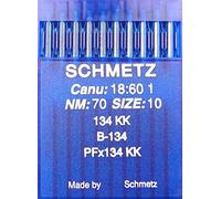 SCHMETZ 10 agujas para máquina de coser (pistón redondo), sistema 134 KK (industria), NM 70, tamaño 10