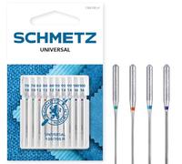 SCHMETZ - Agujas para máquinas de coser | 10 Agujas Universales | 130/705 H | Grosor de aguja 70/10 (2x), 80/12(3x), 90/14(3x) y 100/16(2x)