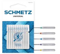 SCHMETZ - Agujas para máquinas de coser | 10 Agujas Universales | 130/705 H | Grosor de aguja 70/10 (3x), 80/12(3x), 90/14(2x), 100/16(1x) y 110/18(1x)