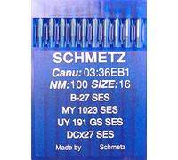 SCHMETZ 10 agujas redondas para máquina de coser, sistema B-27 SES Industrie St. 100