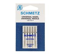 SCHMETZ - Agujas para máquinas de coser | 5 Agujas Universales | 130/705 H | Grosor de aguja 60/8 | Compatibles con todas las máquinas de coser domésticas convencionales