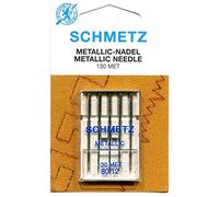 Schmetz Agujas para máquina de coser 130/705 H-MET 5 agujas metálicas (pistón plano) Grosor 80/12