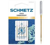 Schmetz 130-705ET-90 Agujas De Máquina De Bordar, Metal, Plata, 90/14 Tamaño, 5