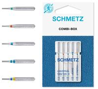 Schmetz Agujas 130-705-COMBI Metal Plata NM 70/80/90 Pack de 5