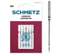 SCHMETZ - Agujas para máquinas de coser | 5 Agujas para Cuero DH | 130/705 H DH | Grosor de aguja 100/16 | Compatible con todas las máquinas de coser domésticas convencionales