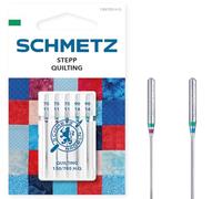 SCHMETZ - Agujas para máquinas de coser | 5 Agujas para Pespuntear (agujas Quilting) | 130/705 H-Q | Grosor de aguja 75/11 (3x) y 90/14 (2x) | Adecuadas para patchwork y acolchado