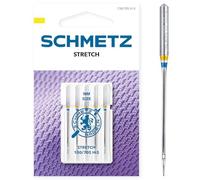 SCHMETZ - Agujas para máquinas de coser | 5 Agujas Stretch | 130/705 H-S | Grosor de aguja 75/11 | Indicadas para coser materiales elásticos