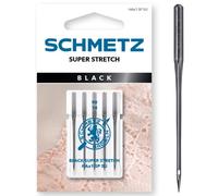SCHMETZ - Agujas para máquinas de coser | 5 Agujas Super Stretch Black | HAx1 SP SU | Grosor de aguja 100/16 | Compatible con todas las máquinas de coser domésticas comunes