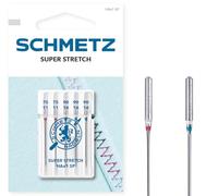 SCHMETZ - Agujas para máquinas de coser | 5 Agujas Super Stretch | HAx1 SP | Grosor de aguja 75/11 (2x) y 90/14 (3x) | para trabajos de costura con materiales elásticos y con hilo de coser grueso
