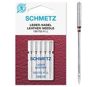 SCHMETZ Agujas para máquina de coser | 5 agujas de cuero LL | 130/705 H LL | Grosor de la aguja 120/19 | se pueden utilizar en todas las máquinas de coser domésticas comunes, adecuadas para coser